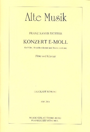 Konzert e-Moll fr Flte, Streicher und Bc fr Flte und Klavier