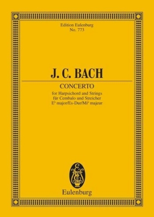 Concerto E flat major for cembalo and string orchestra Miniature score