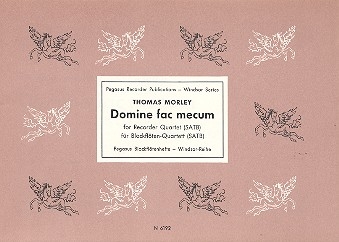 Domine fac mecum for 4 recorder (SATB) score and 4 parts