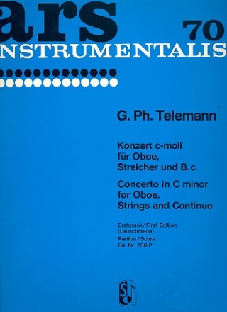 Konzert c-Moll fr Oboe, Streicher und Bc Partitur