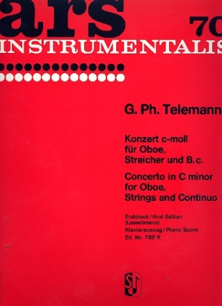 Konzert c-Moll fr Oboe, Streicher und Bc fr Oboe und Klavier