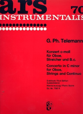 Konzert c-Moll fr Oboe, Streicher und Bc fr Oboe und Klavier