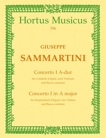 Concerto A-Dur Nr.1 fr Cembalo (Orgel), 2 Violinen und Bc