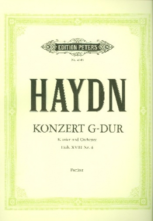 Konzert G-Dur Hob.XVIII:4 fr Klavier und Streicher Partitur