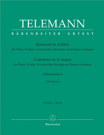 Konzert A-Dur fr Flte, Violine und Streicher Partitur