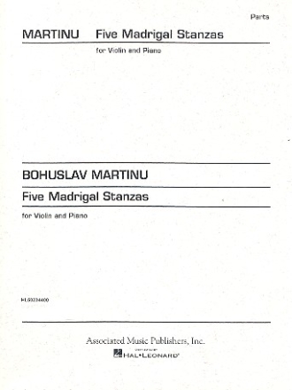 5 Madrigal Stanzas  for violin and piano