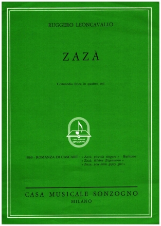 Zaza piccola zingara per baritono e pianoforte (it/en/dt)