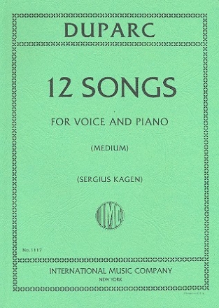 12 Songs for medium voice and piano (fr/en)