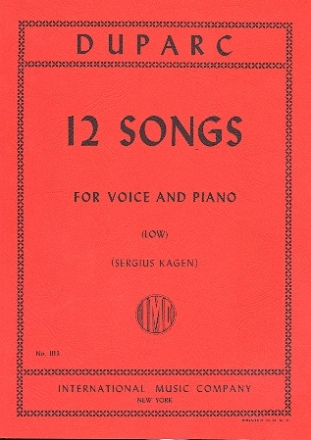 12 Songs for low voice and piano (fr/en)
