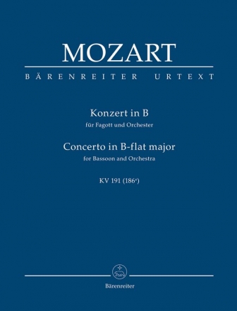 Konzert B-Dur KV191 fr Fagott und Orchester Studienpartitur