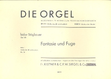 Fantasie und Fuge op.135  fr Orgel