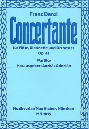 Sinfonia concertante B-Dur op.41 fr Flte, Klarinette und Orchester Partitur