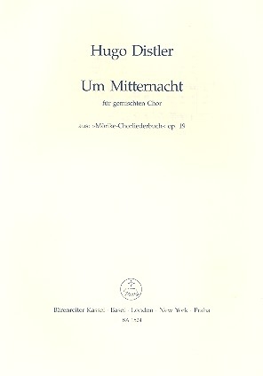 Um Mitternacht fr 3 gemischte Stimmen Partitur (dt)
