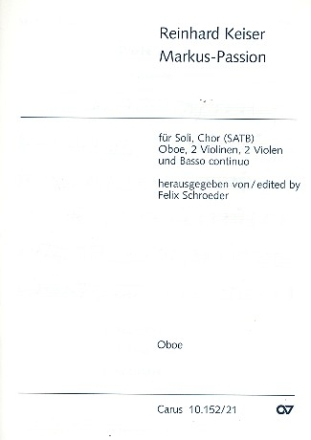 Markuspassion fr Soli (SATB), Chor und Orchester Oboe