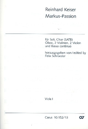 Markuspassion fr Soli (SATB), Chor und Orchester Viola 1