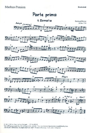 Markuspassion fr Soli (SATB), Chor und Orchester Cello / Ba / Fagott)