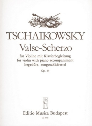 Valse scherzo op.34 für Violine und Klavier