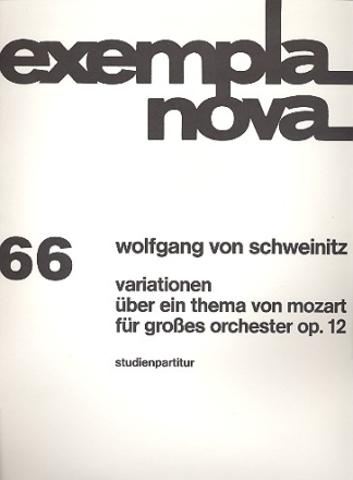 Variationen ber ein Thoma von Mozart op.12 fr Orchester Studienpartitur