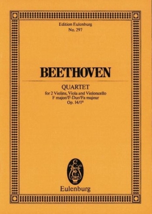 Quartet f major op. 14/1 for 2 violins, viola and violoncello Studienpartitur (miniature score)