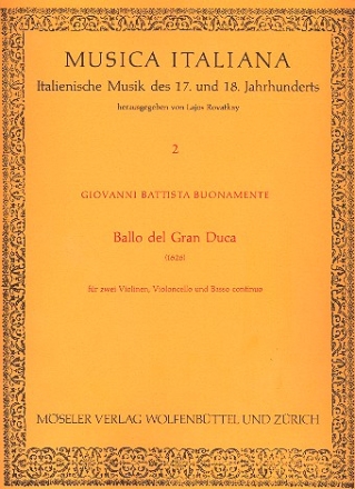 Ballo del gran duca fr 2 Violinen, Violoncello und Bc