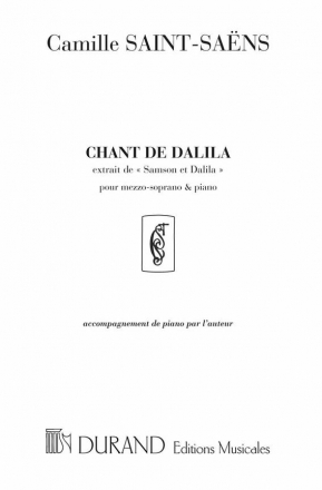 PRINTEMPS QUI COMMENCE POUR MEZZO-SOPRANO (MI) ET PIANO (FR/DT) SAMSON ET DALILA