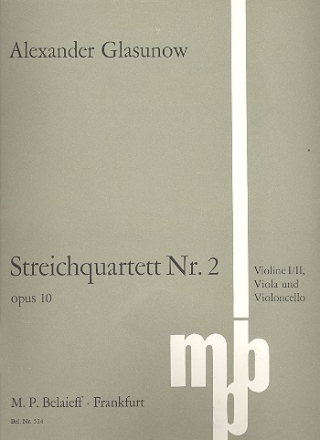 Streichquartett Nr.2 op.10 fr Streichquartett Stimmen