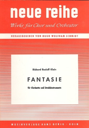 Fantasie fr Klarinette und Streicher Partitur