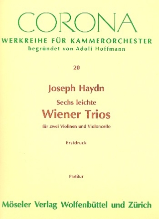 6 leichte Wiener Trios fr 2 Violinen und Violoncello Partitur