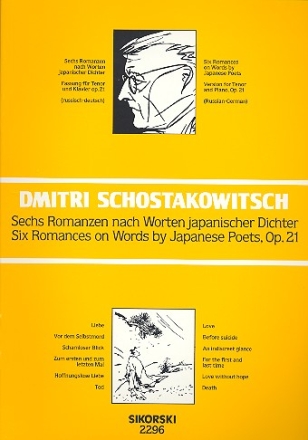6 Romanzen nach Worten japanischer Dichter op.21 fr Tenor und Klavier (ru/dt)