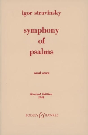 Symphony of psalms for mixed choir and orchestra vocal score