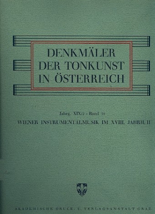 Wiener Instrumentalmusik vor und um 1750 Vorlufer der Wiener Klassiker (zweite Auswahl)
