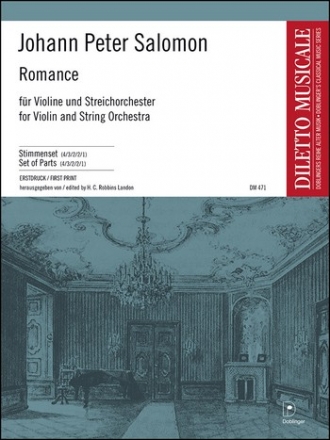 Romance D-Dur fr Violine und Streicher Stimmenset