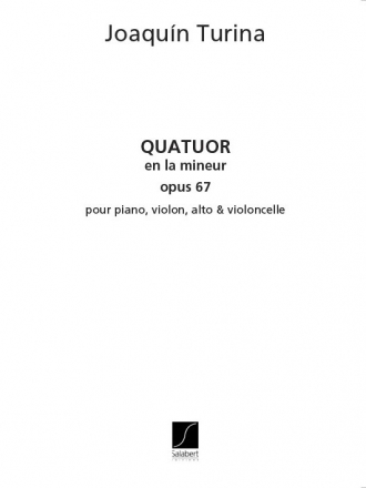 Quatuor la mineur op.67 pour trio  cordes et piano parties