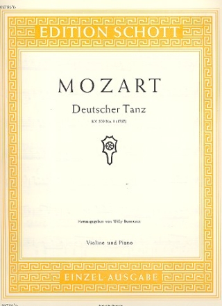 Deutscher Tanz D-Dur KV209 fr Violine und Klavier