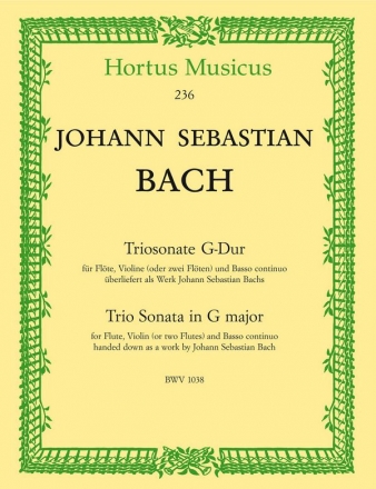 Triosonate G-Dur BWV1038 fr Flte, Violine und Bc