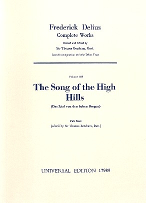 The song of the high Hills fr gem Chor und Orchester Studienpartitur