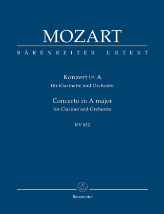 Konzert A-Dur KV622  fr Klarinette und Orchester Studienpartitur