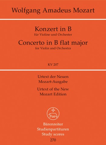 Konzert B-Dur KV207 fr Violine und Orchester Studienpartitur