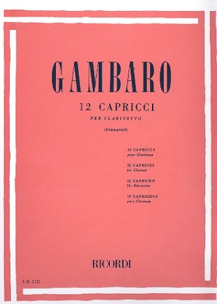 12 capricci per clarinetto