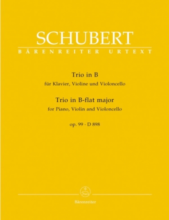 Klaviertrio B-Dur op.99 D898 fr Klavier, Violine und Violoncello