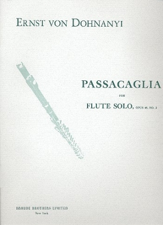 Passacaglia op.48,2 for flute solo