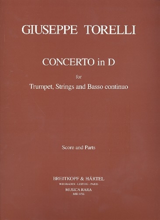 Konzert D-Dur für Trompete und Streicher Partitur und Stimmen