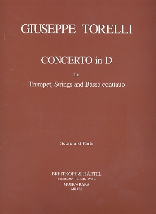 Konzert D-Dur fr Trompete und Streicher Partitur und Stimmen