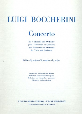 Konzert B-Dur fr Violoncello und Orchester fr Violoncello und Klavier