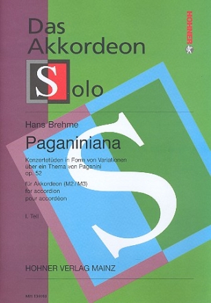 Paganiniana op.52 Band 1 fr Akkordeon