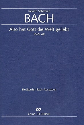 Also hat Gott die Welt geliebt Kantate Nr.68 BWV68 Klavierauszug (dt/en)