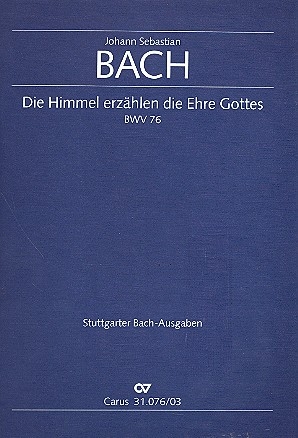 Die Himmel erzhlen die Ehre Gottes Kantate Nr.76 BWV76 Klavierauszug (dt/en)