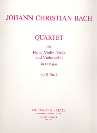 Quartett op.8,2 fr Flte, Violine, Viola und Violoncello Stimmen