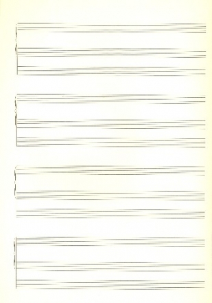 Notenpapier DIN A4 hoch 4x3 Systeme 21x29,7 cm fr moderne Orgel (5 Bgen)