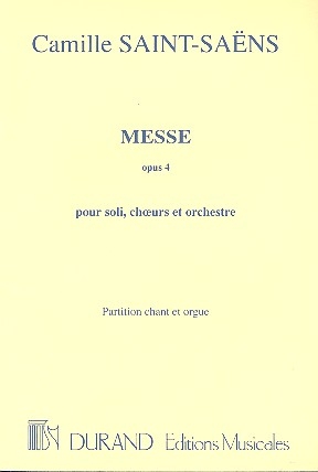 Messe solennelle op.4 pour soli, choeur et orchestre (la) reduction chant et piano